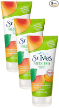 St. Ives Face Scrub Exfoliates | Apricot | For Smooth Glowing Skin | Dermatologist Tested | 6 oz Pack of 3
