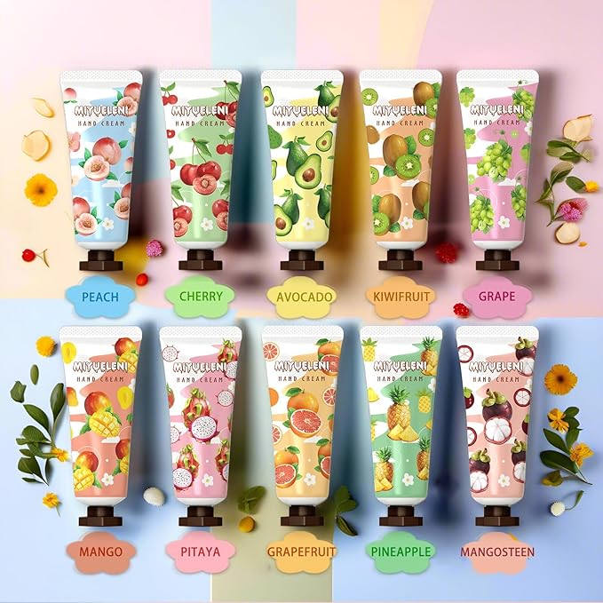 10 Pack Hand Cream Gift Set,Mothers Day Gifts,Moisturizing Hand Lotion Travel Size,Easter Basket Stuffers,Gifts for Women,teenager, Teacher Appreciation,Nurses Week,Small Gifts Unisex
