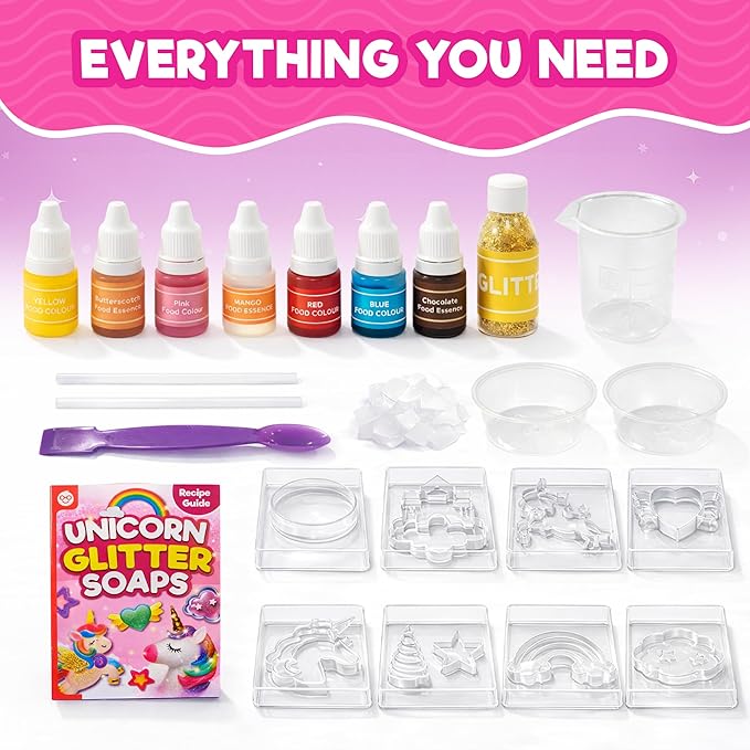 Doctor Jupiter Unicorn Soap Making Kit - Girls Crafts DIY Project for 4+ Year Old Kids | Unicorn Girl Gifts, Birthday Gift Ideas for Ages 4 5 6 7 8 12, Unicorn Toys