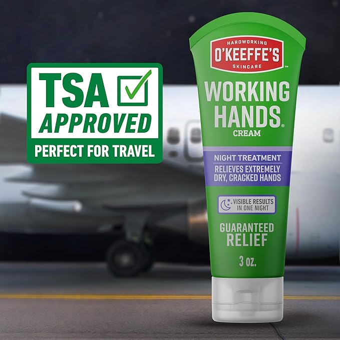 O'Keeffe's Working Hands Night Treatment Hand Cream for Extreme Dryness - 3 oz Tube (2 Pack) - Repairing Skincare for Cracked, Dry Hands