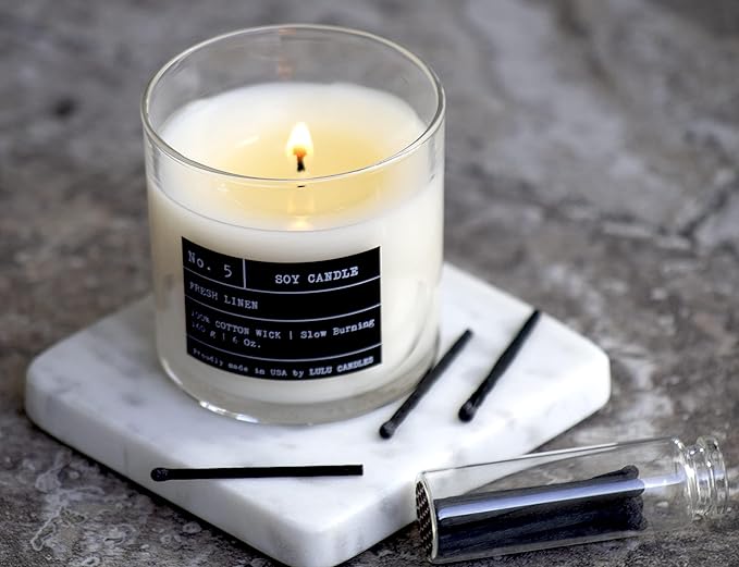 Lulu Candles | Vanilla Oak | Luxury Scented Soy Jar Candle | Hand Poured in The USA | Highly Scented & Long Lasting- 6 Oz. 2 Pack