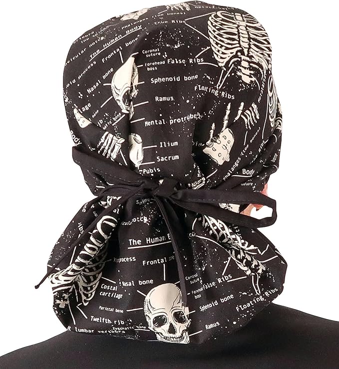 Sparkling EARTH Big Hair Ponytail Classic Surgical Style Scrub Working Cap - Made in The USA!!!