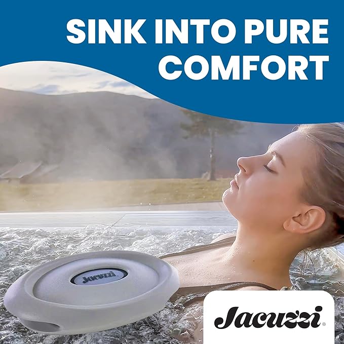 Jacuzzi J-400 Series Spa Pillow - Slide-On Hot Tub Headrest with Light Window for 2009–2019, Part #2472‑820, Replacement Spa Pillow, Head & Neck Support, Easy Slide-in Setup, Durable Comfort
