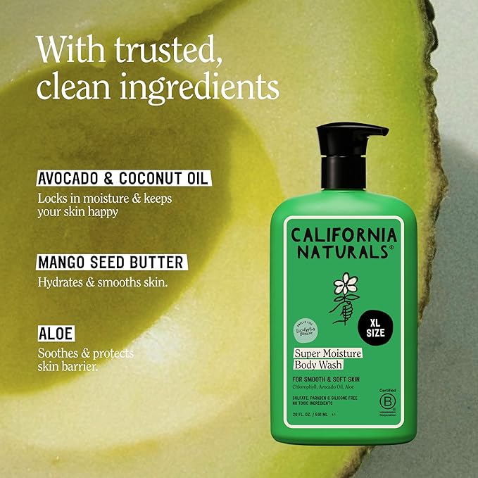 California Naturals Super Moisture Eucalyptus Breeze Body Wash 20oz (Duo)