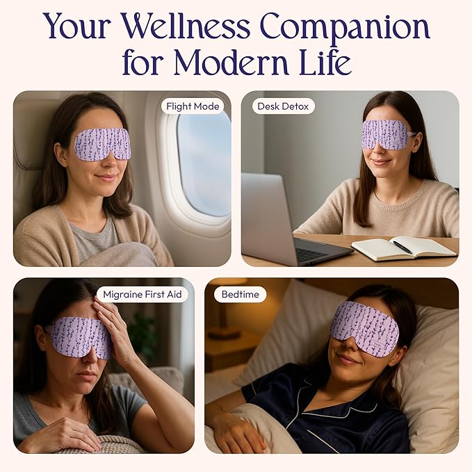 FOMIN Steam Eye Mask for Mothers Day Gifts, Self Heating Warm Compress for Dry Eyes, Heated Eye Mask for Sleep, Spa Relaxation Gifts for Mom Women 6 Count (Pack of 1)