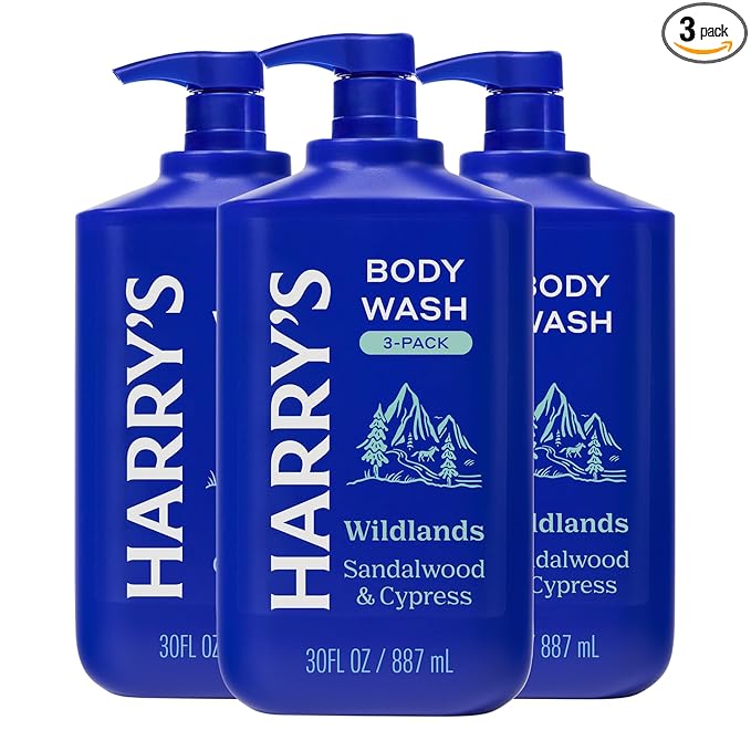 Harry's Men's Body Wash - Wildlands - 30 fl oz - Shower Gel for Men - No Parabens, Sulfates, or Dyes (Pack of 3)
