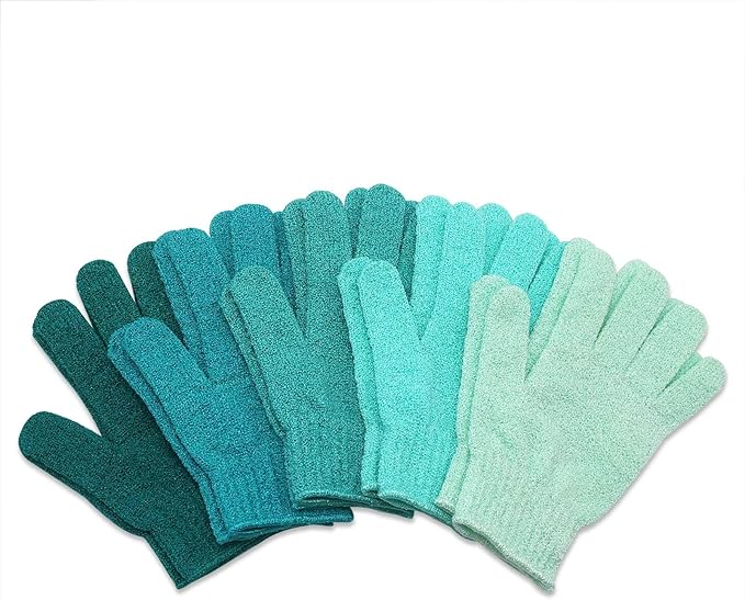 MIG4U Shower Exfoliating Scrub Gloves, Bathing Gloves Body Wash Dead Skin Removal Deep Cleansing Sponge Loofah for Women Men