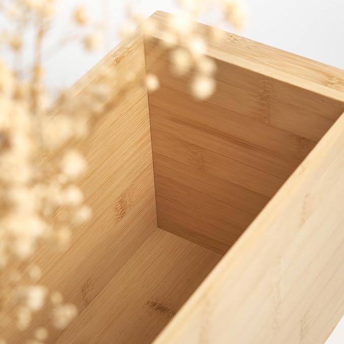 Bamboo Toilet Paper Holder & Bathroom Organizer by Alder Row, Freestanding Toilet Tissue Holder, Modern & Minimalistic Bathroom Storage Solution