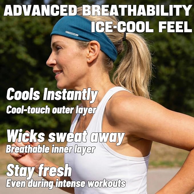 Anti-Slip & Ultra-Light Wide Headband for Sports, Yoga, Running, Gym, Spa, Makeup & Daily Use