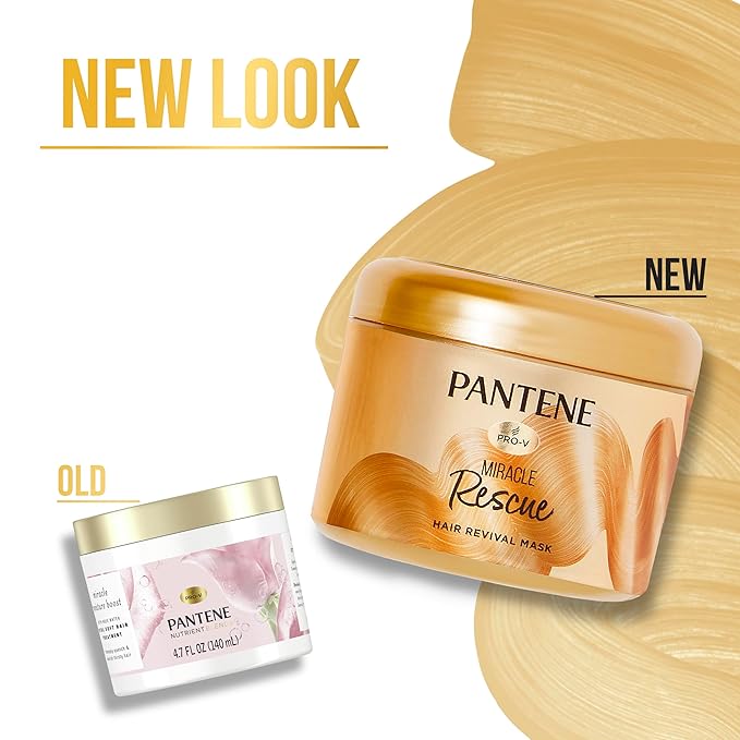Pantene Hair Mask, Deep Conditioning Hair Mask for Dry Damaged Hair, Miracle Rescue, 6.4 oz