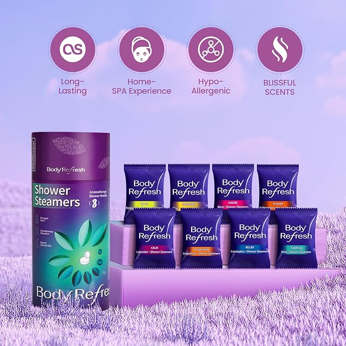 Shower Steamers Aromatherapy 8 Pack - Birthday Gifts for Women Mom Men, Mothers Day Gifts for Mom Wife Grandma from Daughter Son, Shower Bombs for Self Care Home Spa Relaxation Stress Relief