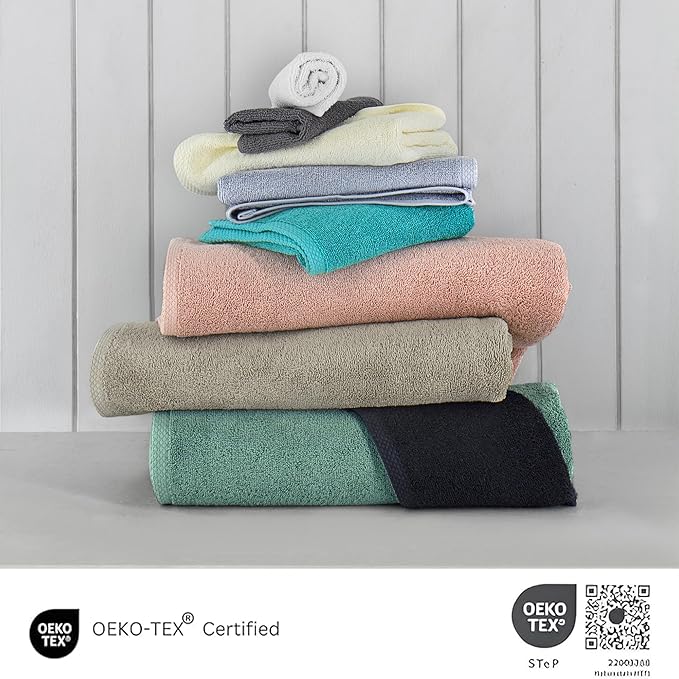 Classic Turkish Towels CTT - 9 Piece Premium Towel Set, 100% Turkish Cotton, Highly Absorbent & Comfy, Includes 2 Bath Towels, 2 Hand Towels, 2 Washcloths, 2 Bath Sheets & 1 Bath Mat | (Ivory)