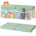 Bath Kneeler and Elbow Rest Pad Set - Comfortable 1.5” Thick Baby Bath Kneeler Pads with Toys Organizer, Non-Slip Knee Arm Support Bathtub Mat, Quick-Drying Kneeling Pad for Baby Bath Time
