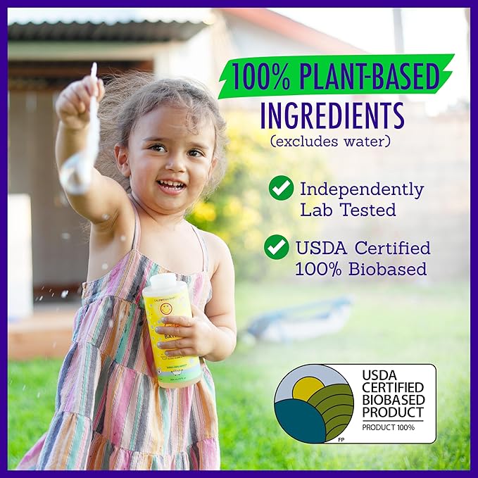 California Baby Calendula Bubble Bath | 100% Plant-Based Kids Bubble Bath | Soothing Lavender Baby Bubble Bath | Free Bubble Wand | 384 mL / 13oz