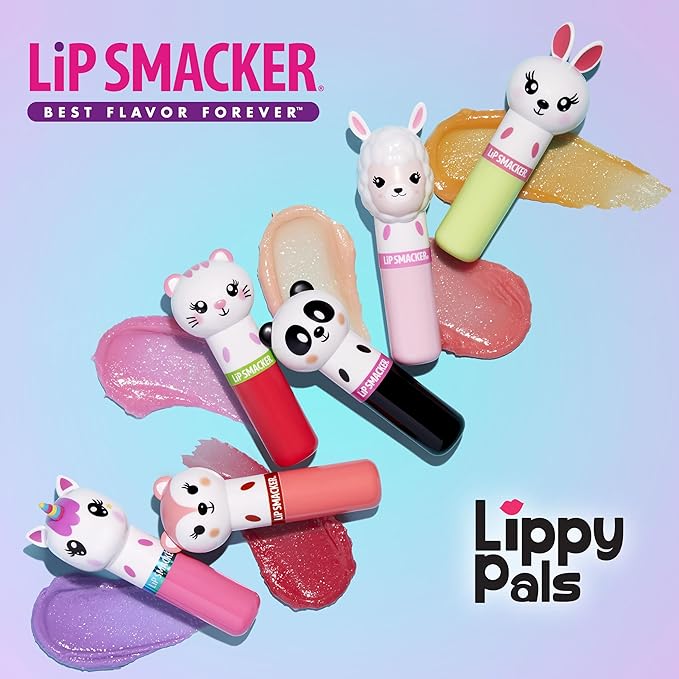 Lip Smacker Lippy Pal Fox Lip Balm Clear Matte Finish, Foxy Apple Flavored, Moisturizing, For Kids