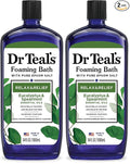 Dr Teal's Foaming Bath with Pure Epsom Salt, Relax & Relief with Eucalyptus & Spearmint, 34 fl oz (Packaging May Vary) (Pack of 2)