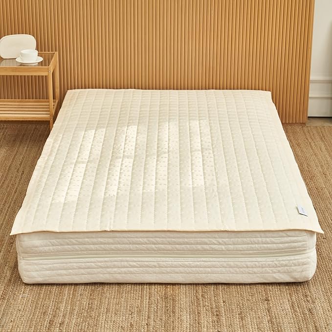 100% Cotton Twin Mattress Pad/Blanket, Also can be Used as Cover by ShieldLife, Cotton Blend Protection Mat for Single/Twin Size Beds, Made in Korea