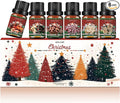 Christmas Essential Oils for Diffuser - Holiday Essential Oils Gift Set, 6 x 10ml Christmas Scents Including Gingerbread, Candy Cane, Apple Cider and More - Winter Diffuser Oils for Home
