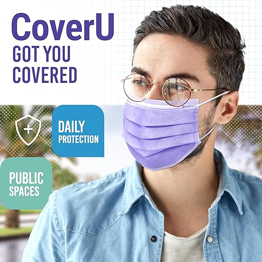 Medtecs Face Mask Disposable – Available in 50 & 2,000 pcs – ASTM Level 1, 3-Ply Breathable, Soft Fit – Adult Size – Ideal for Commuting & Daily Wear