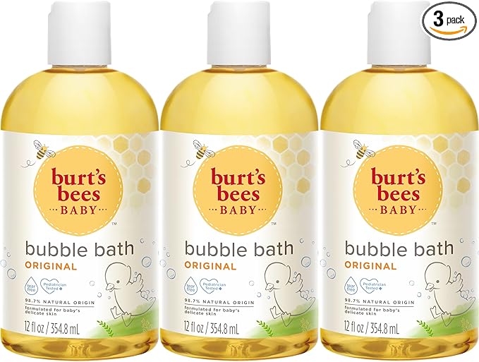 Burt's Bees Baby Bubble Bath, Original Scent, Tear Free Baby Wash for Delicate Skin, 98% Natural Origin, 12 Fl Oz (Pack of 3)