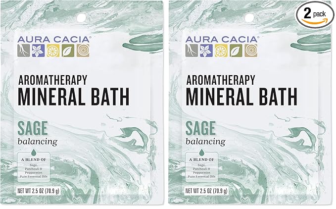 Aura Cacia Sage Mineral Bath 2.5 oz. (Pack of 2)