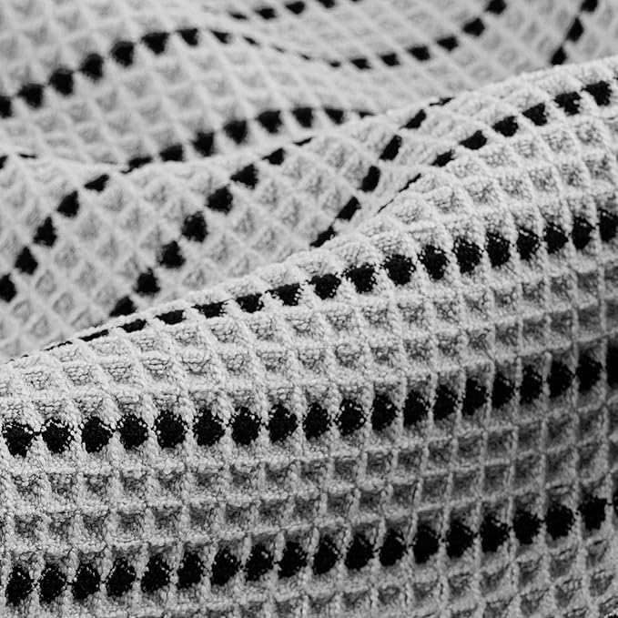 POLYTE 430 GSM Microfiber Oversize Quick Dry Lint Free Bath Towel, 60 x 30 in, 4 Pack (Waffle Weave)