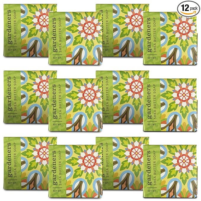 Greenwich Bay Mini Botanical Soap Bars – 12 Pack 1.9 oz Each – Individually Wrapped Guest Soaps for Airbnb, Spa, Travel, Bath – Travel Size Bar Soap Set, Gardeners