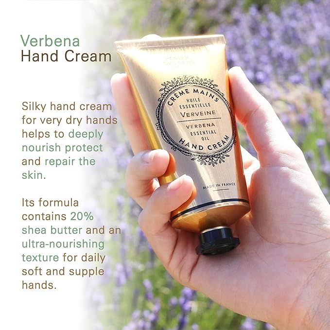 Panier des Sens – Lemon Verbena Hand Cream – Moisturizing Hand Lotion for Dry Skin – Premium French Hand Cream, Softening Care for Women, 97% Natural Ingredients, 2.5 Fl Oz