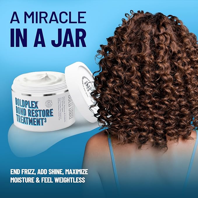 BOLD UNIQ BoldPlex Hair Mask - Deep Conditioner For Dry, Damaged Hair - Mascarilla Para El Cabello - Helps Repair and Nourish Curly, Bleached, or Frizzy Hair - 6.76 Fl Oz (Pack of 2)