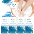 Pedicure Kit Foot Soak Set: Bubble Salt, Sugar Scrub, Massage Mask, Massage Lotion in a Box, 4 Step Foot Spa Kit for Dry Feet, Softens Calluses(1 Set Pacific Waves)