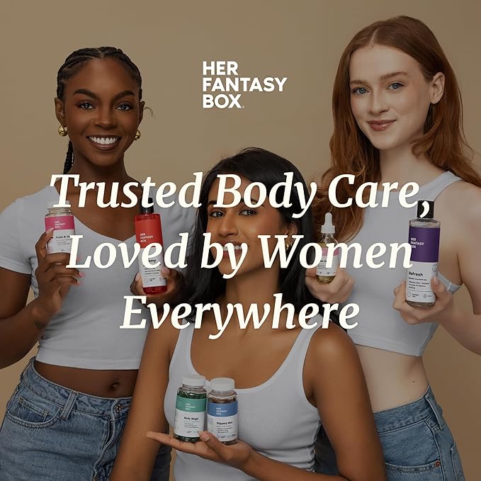 Her Fantasy Box | Body Splash Hydrating Body Oil (Yummy) - Moisturizing, Non-Greasy Formula for Soft, Smooth Skin - All-Natural, Lightweight & Nourishing (Pack of 2)