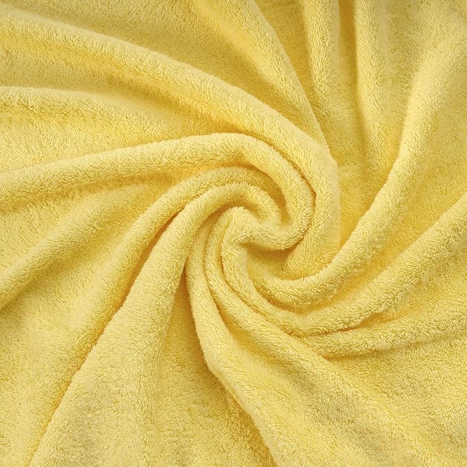 Personalize Your Towels with Custom Embroidery: Names, Monograms, and Initials. Perfect For Kids, Adults, Pool, Travel, Gifts, 3-Piece Towel Set; 1 Bath Towel, 1 Hand Towel, and 1 Wash Cloth - Yellow