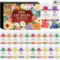 DMSKY Mini Lip Balm Bulk 60 Pack, Natural Lip Balm with Vitamin E and Coconut Oil, Perfect for Party Favors, Care Packages & Goodie Bags