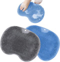 Shower Foot Scrubber, Wall Mounted Bath Massage Pad, Back Scrubber Back with Non Slip Suction Cups to Improve Circulation, Soothe Achy Feet (Grey+Blue)