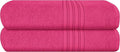 BOUTIQUO 100% Cotton 2 Pack Bath Towel Set 28x55, Eco-Friendly Large Bath Towels, Compact Quickdry Lightweight Soft & Highly Absorbent Bath Towel, Ideal for Everyday Gym Travel Camp Pool - Hot Pink
