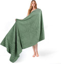 American Soft Linen 35x70 Jumbo Large Bath Towel, 600 GSM 100% Cotton Turkish Bath Sheet, Oversized Luxury Bath Towel for Bathroom Beach and Pool, Sage Green
