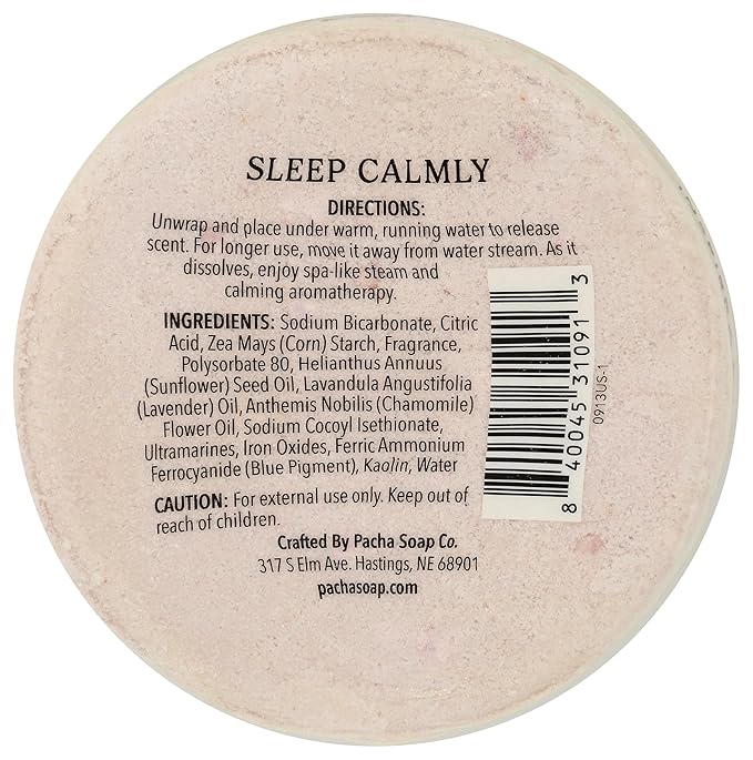 PACHA SOAP Sleep Shower Steamer 2 Count, 6 OZ