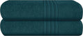 BOUTIQUO 100% Cotton 2 Pack Bath Towel Set 28x55 inches, Eco-Friendly Large Bath Towels, Compact Quickdry Lightweight Soft & Highly Absorbent Bath Towel, Ideal for Everyday Gym Travel Camp Pool - Teal