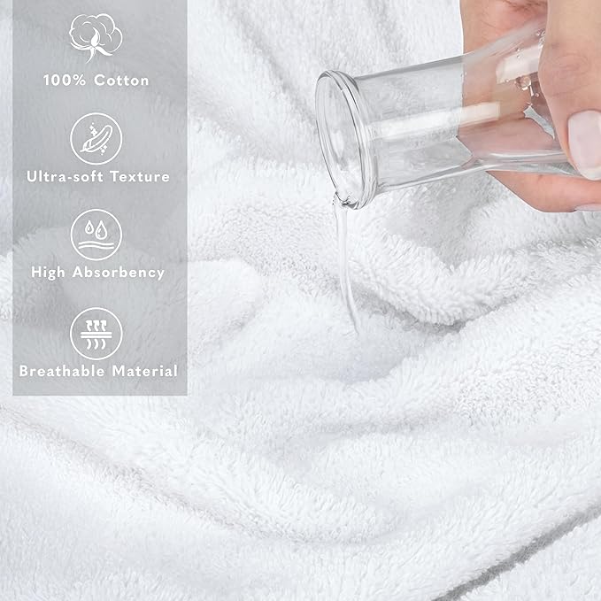 American Soft Linen 35x70 Jumbo Large Bath Towel, 600 GSM 100% Cotton Turkish Bath Sheet, Oversized Luxury Bath Towel for Bathroom Beach and Pool, White