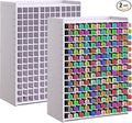 2 Pack Marker Storage Organizer, 360 Slots Total Art Supply Holder for Desk, Marker Rack with Removable Dividers for Colored Pencils & Paint Brushes (13.2 x 10 x 5.3")