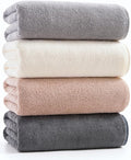 sakano Quick-Drying Microfiber Towel Set - 4-Piece Mixed Color Bath Towel Set, Highly Absorbent, Lint Free Design for Bath, Beach, and Gym - Light Gray+White+Khaki+Dark Gray, 28 x 55 inches