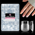 UNA GELLA Extra Short Square Nail Tips XS 216pcs Pre-shape Extra Short Square Press on Nails Gel Tips Full Cover Acrylic Nails False Nails For DIY Salon 12 Sizes