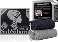 SubSahara Authentic African Net Sponge - 2 Pack Exfoliating Bath & Shower Loofah Sponge for Body & Face, Gentle Scrubber for All Skin Types, Travel, Durable (Black & Grey)