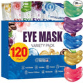 120 Pairs Under Eye Patches for Puffy Eyes and Dark Circles - Eye Mask Patches Variety Pack Travel & Skincare Gifts for Women/Men (Hyaluronic, 24K Gold, Grape, Caffeine, Aloe)