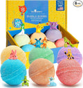 Poke Monster Bath Bombs for Kids with Surprise Inside (6 Pack) - Large Bubble Bath Bomb for Boys & Girls - Fruity Scent, Skin-Safe, USA Made, Kids Easter Basket Stuffers and Gift by Two Sisters