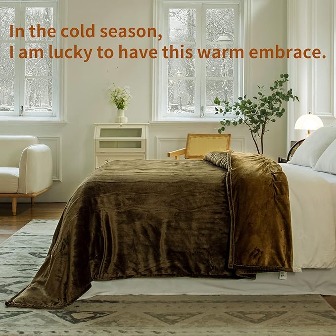JET'S HOME Heated Blanket Full 72"x84" - ETL&FCC Certified Flannel Electric Blanket Machine Washable Heating Blanket with 4 Heating Levels 10 Hours Auto-Off Overheating Protection (Pinecone)