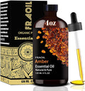 Amber Essential Oil, Amber Oil 4 Fl Oz 120ML for Diffuser Humidifier Yoga Cleaning DIY Candle Soap Making Essential Oils