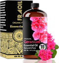 Geranium Essential Oil, Geranium Oil 16 Fl Oz 480 ML for Diffuser Humidifier Yoga Cleaning DIY Candle Soap Making Perfume Gift for Women Essential Oils FRAOIL (Geranium 16 Fl Oz (Pack of 1))