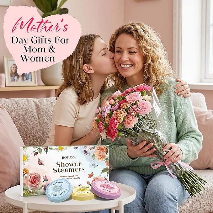Shower Steamers Aromatherapy – Mothers Day Gifts for Mom, Birthday Gifts for Women Wife Teen Girls Mom, Natural Essential Oils Bath Bombs for Self Care Relaxation Home SPA