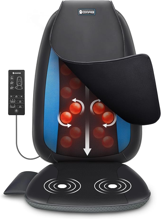 COMFIER Shiatsu Back Massager with Heat, Massage Seat Cushion for Home or Office Chair Use